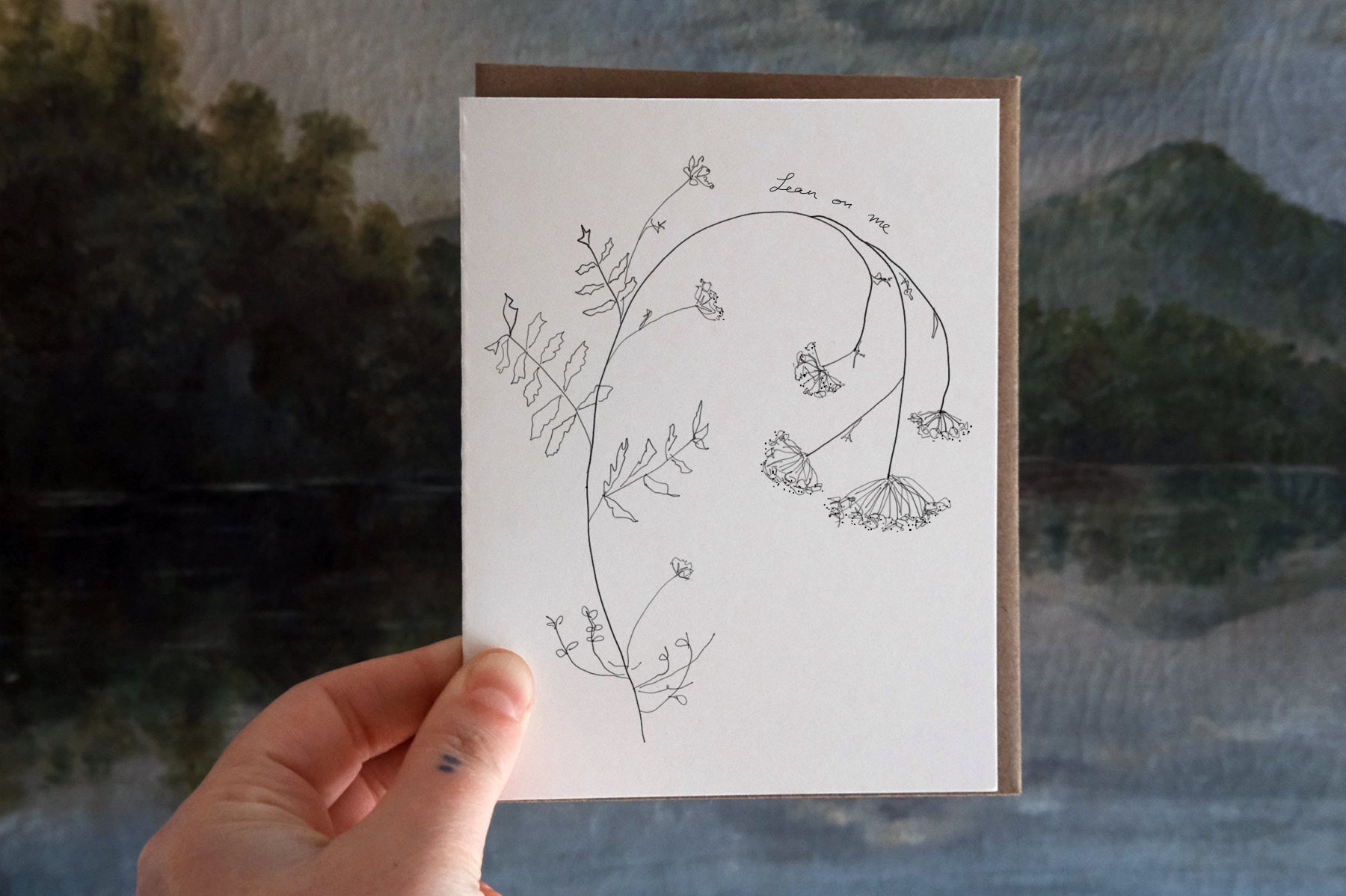 Lean on Me Greeting Card